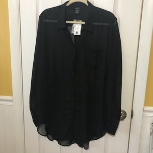 Rue 21 Long Sheer Shirt